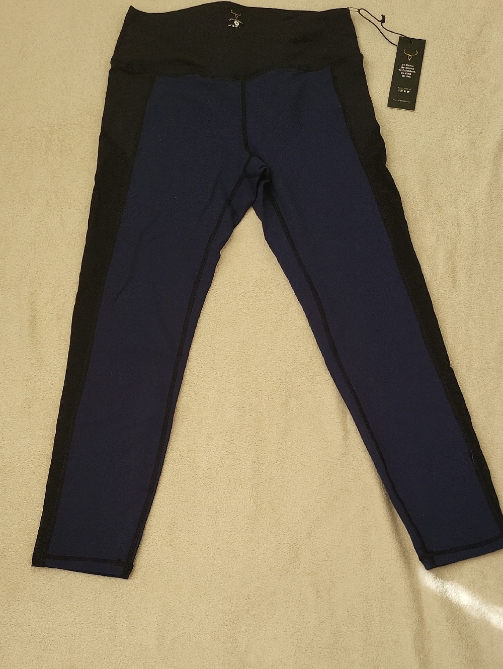 Women’s Colorblock High-Waist Leggings - Navy & Black